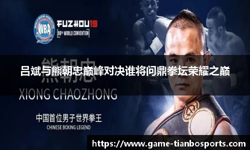 吕斌与熊朝忠巅峰对决谁将问鼎拳坛荣耀之巅